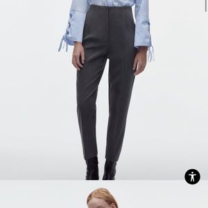 Women Zara. HIGH-WAISTED PANTS BLACK